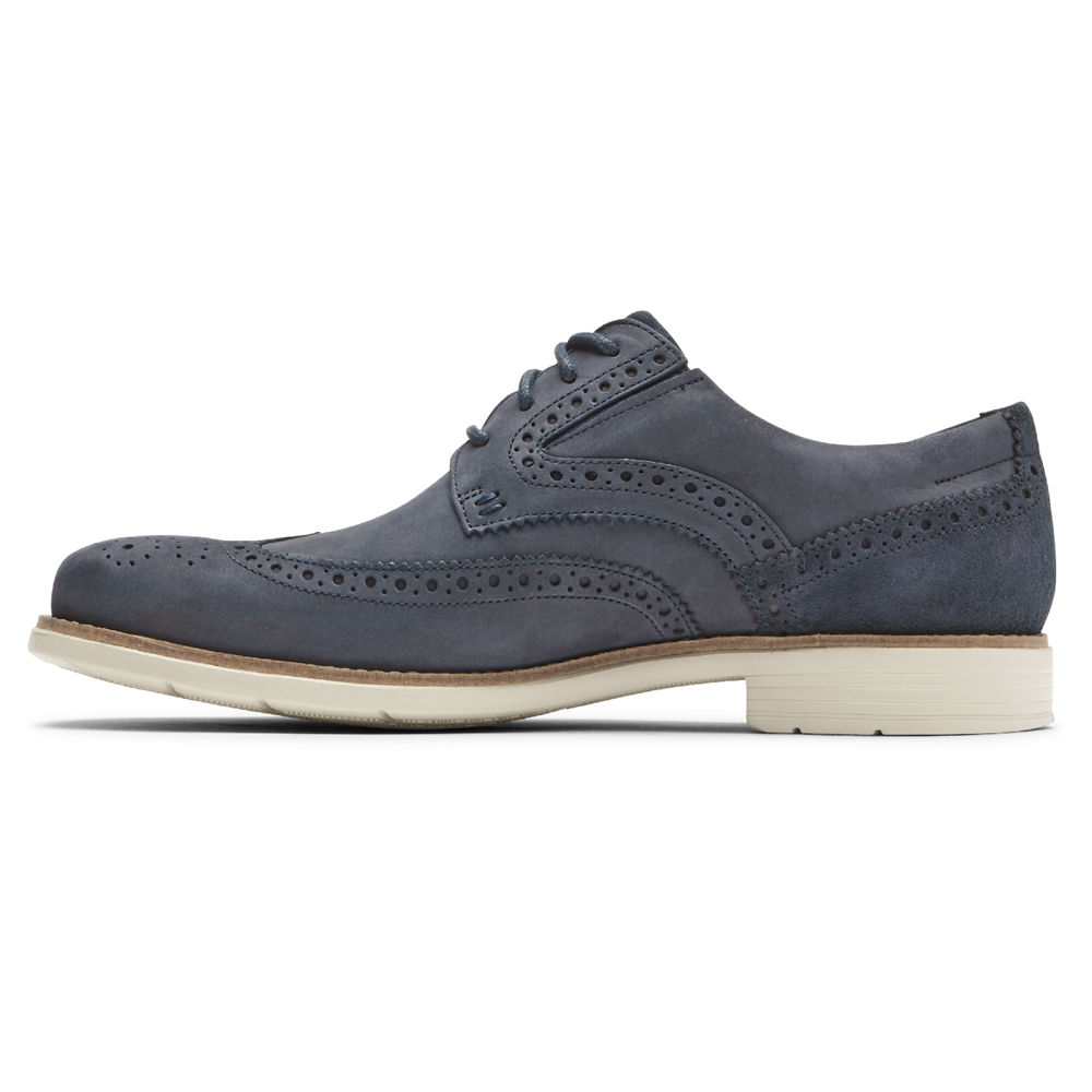 Rockport Singapore Mens Lace Up - Total Motion Hendrik Wingtip Blue - PR3570692